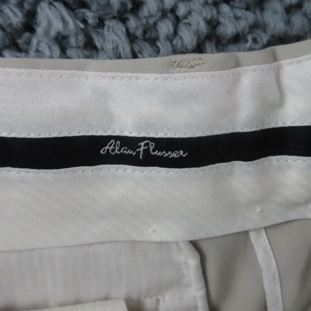 Alan Flusser Golf Shorts ' Mens 38 Beige Chino 36x8*